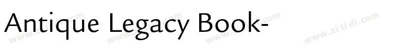 Antique Legacy Book字体转换
